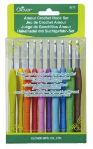 Clover Amour Crochet Hooks 10 pc Set - Love these! So comfy and soft, these work with both knife and pencil hold crochet styles.