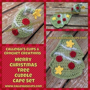 Merry Christmas Cuddle Cape Crochet Set - so cute!