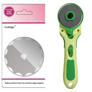 CroEdge - the easy way to put holes in fleece for #crochet edgings!