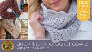 Quick and Easy Crochet Cowls with Tamara Kelly and Lion Brand Yarn!