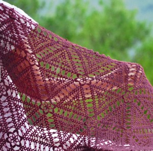 Scarlet Berry Stole/Shawlette Kit - includes the pattern and yarn! ♥