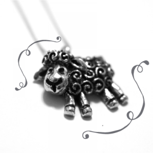 Cassie the Lamb Pendant from Furls Fiberarts!