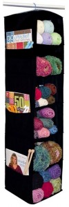 6 Shelf Closet Organizer for yarn and craft books! Clever!