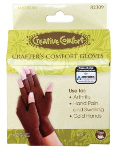 Dritz Crafting Gloves - relieve hand pain from crocheting!