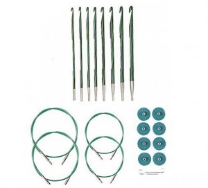 Knit Picks Caspian Wood Interchangeable Crochet Hook Set - gorgeous!