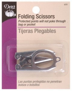 This handy pair of scissors folds small to it in a bag or pocket without causing damage! Stainless steel blades fit inside handle slots when folded so clothes and pockets stay protected - and they are just the right size for airlines too!