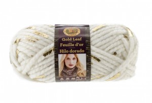 Lion Brand Yarn Gold Leaf - super bulky and so shiny!