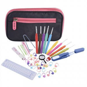 46 Piece Ergonomic Crochet Hook Set