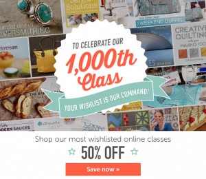 Big Big Class Sale at Craftsy!!!