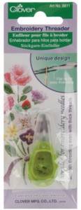 The Clover Needle Threader isn't just for embroidery - it's perfect for crochet! Getting yarn through the eye of a needle can be tricky, but this sleek, modern tool has it done in a snap!