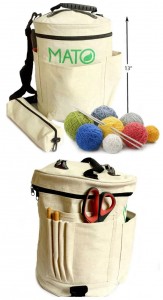 Mato Eco-Friendly Natural Canvas Yarn Storage Organizer Bin Bag