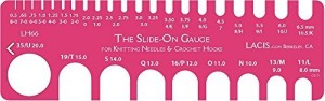 Lacis Slide-On Gauge - figure out what size any crochet hook is!