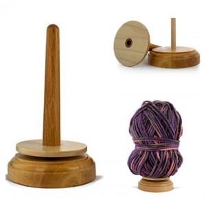Wood Yarn Holder With Twirling Mechanism