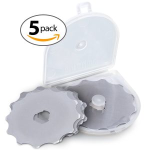 Make crochet edged blankets with ease - with these Rotary Skip Blades! They fit most 45mm rotary cutters!