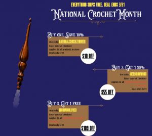 Save money and treat yourself to a genuine Furls crochet hook during National Crochet Month!