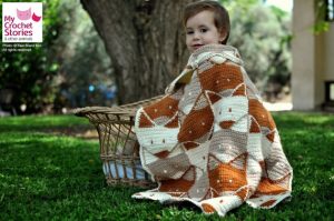 Super Cute Fox Baby Blanket by MyCrochetStories