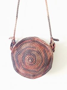 Round Crochet Spiral Purse Boho Circle Bag