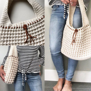 Waffle Stitch Crochet Bag