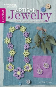 This book by Edie Eckman shows you how to showcase your artistic side with these 9 crocheted accessories. Worked in size 10 Bedspread Weight thread, these easy crochet designs feature earrings, necklaces, and bracelets. Simple jewelry techniques allow you to give each piece a professional finish.