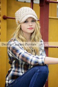 Cross Stitch Newsboy Hat