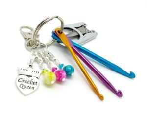 travel crochet keychain