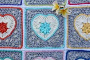 Heart in Bloom Motif and Square