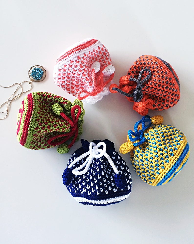 Colorful Drawstring Pouch - perfect for the holidays and special occasions 1 Colorful Drawstring Pouch