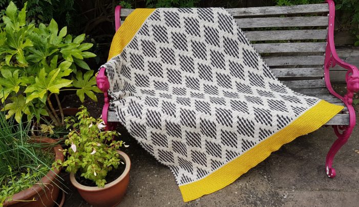 Dark Wave Mosaic Crochet Throw Pattern