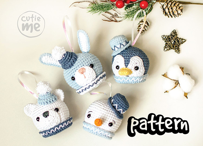 Cute Amigurumi Christmas Baubles