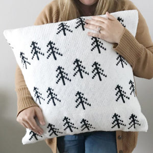 nordic tree pillow crochet pattern 1
