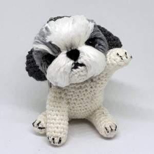 cute shihtzu puppy keychain