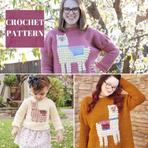 Crochet Llama Sweater Pattern