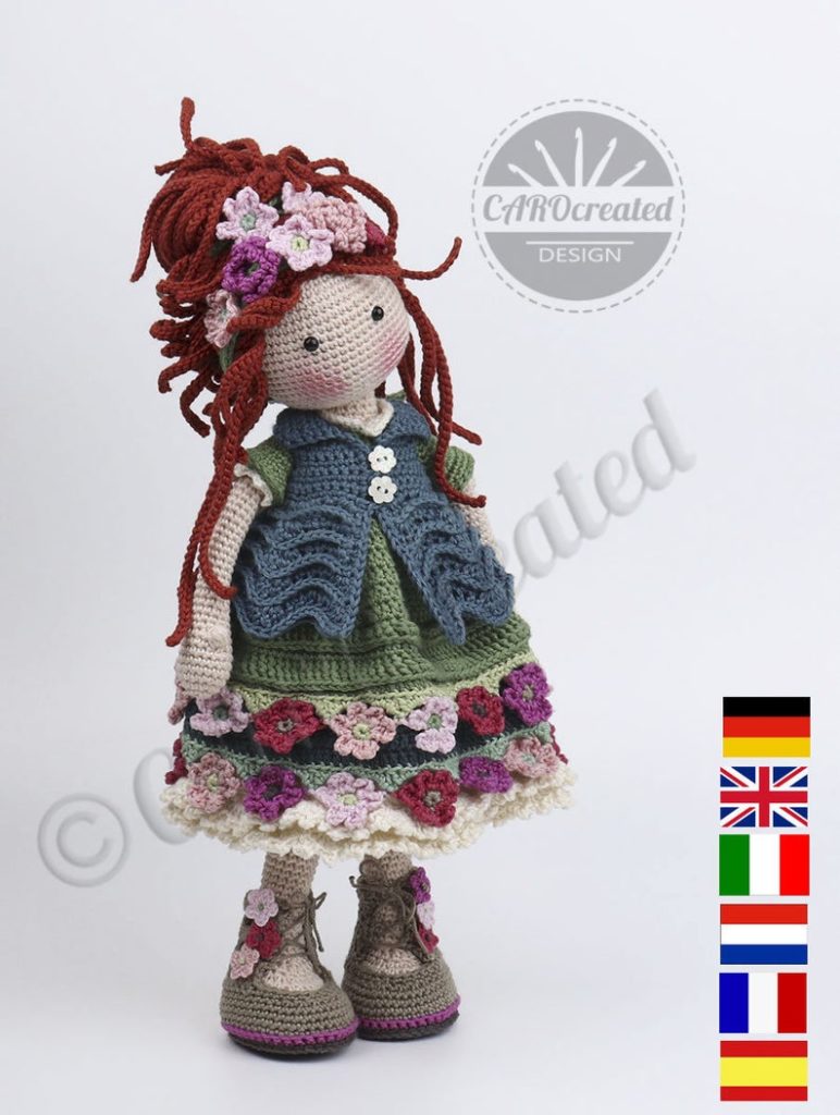 ESJA Doll Crochet Pattern by CARO Created 3 ESJA Doll Crochet Pattern