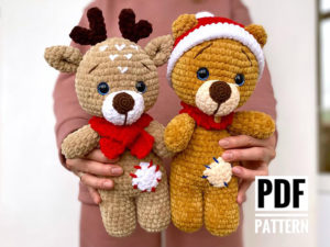 Christmas Bear and Deer