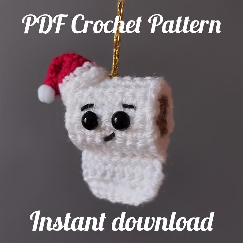 Larry Lockdown Loo Roll Crochet Christmas Ornament 1 Larry Lockdown Loo Roll