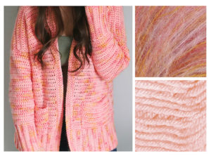 Fuzzy Peach Cardigan Kit