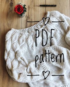 Leaves Crochet Sweater Pattern