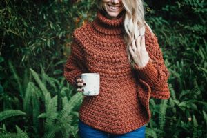 Macchiato Crochet Poncho