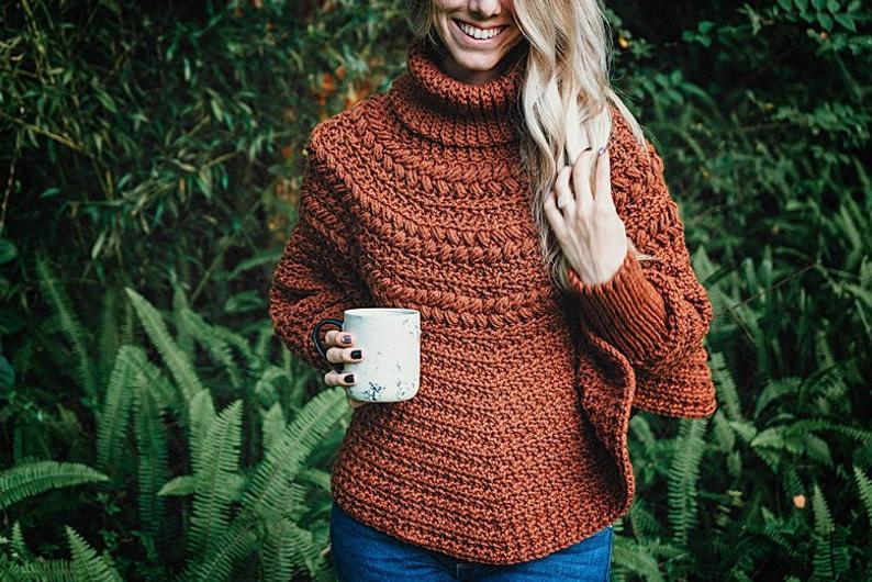 Macchiato Crochet Poncho