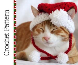Santa Cat Hat Crochet Pattern