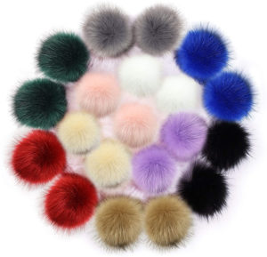 Faux Fox Fur Pom-Poms