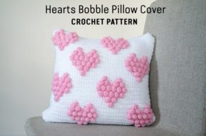 Hearts Bobble Pillow