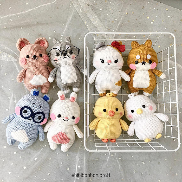 8 in 1 Animals Friends Amigurumi Pattern