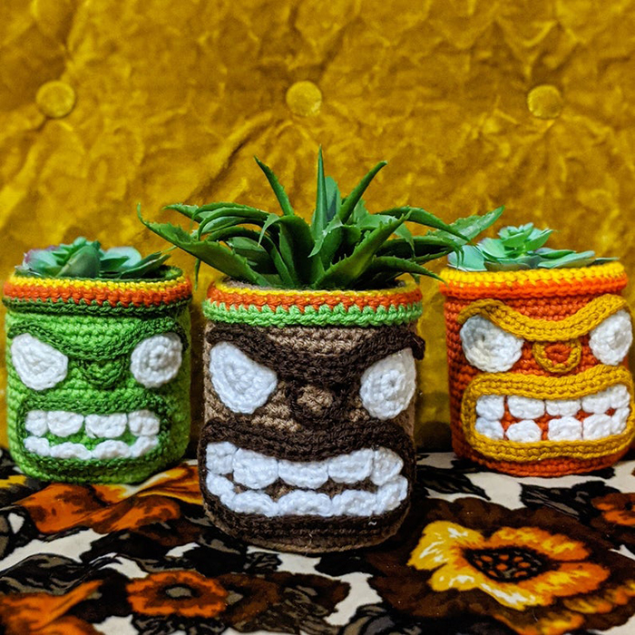 Tiki Planter Crochet Pattern