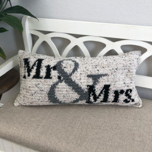 Mr. and Mrs. Crochet Pillow Pattern 1