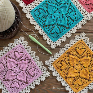 Sweetheart Square Crochet Pattern by Draiguna