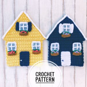Cottage House Crochet Applique Pattern