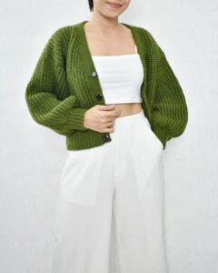 Balloon Sleeve Cardigan