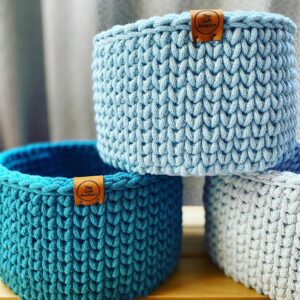 Knitted Look Crochet Basket Pattern