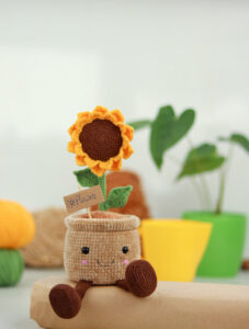 Crochet Sunflower in a Pot